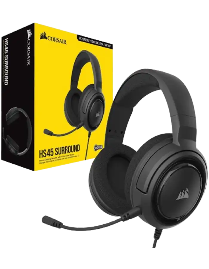 Corsair HS45 Wired On Ear Headphone with Mic for PC, PS4, Xbox One, Switch and Mobile OPEN BOX - Image 1