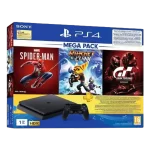 PS4 1TB Slim Bundled with SpiderMan, GTSport, Ratchet & Clank