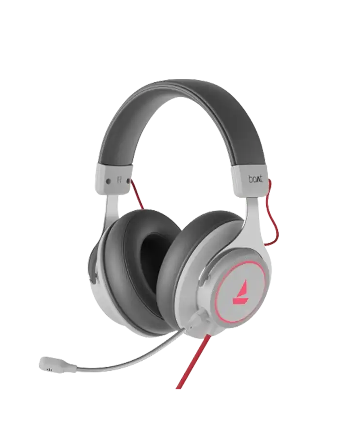 boAt Immortal IM1000D Gaming Headphones with 7.1 Channel Surround Audio, Dolby Atmos, 50mm Drivers & RGB Breathing LEDs White Sabre - Image 1