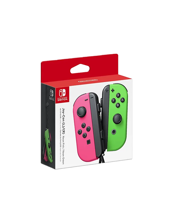 joycon-green-pink.webp Nintendo JoyCon (L/R) - Neon Pink / Neon Green - Image 1